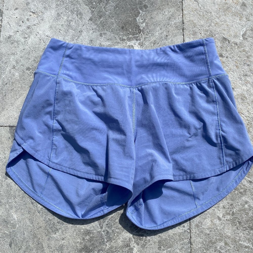 Lululemon Speed Up Short. Hydrangea Blue. Size 4. 4" Tall (long)